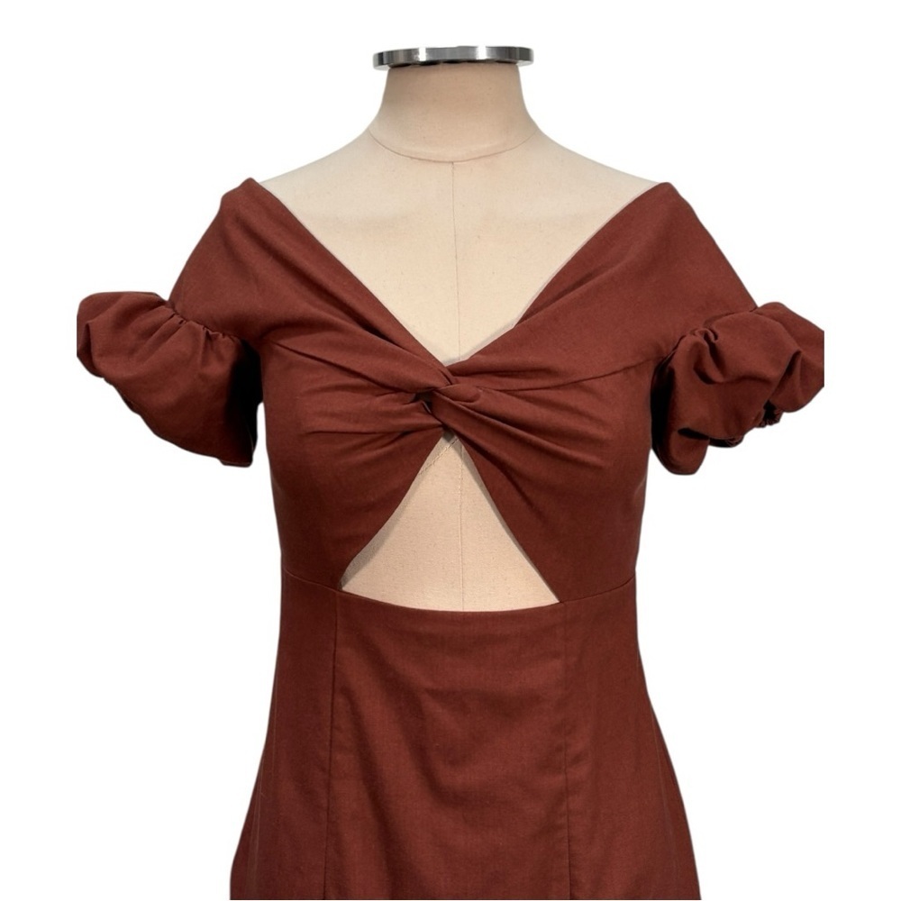 Yaura Toni Off The Shoulder Cut Out Midi Dress Size 6 — image 6 of 8
